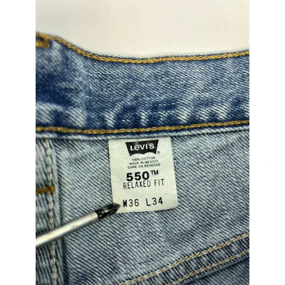 Vintage Levis 550 Jeans Men's 36x34 (Fits 32x33) Loose Relaxed Fit Y2K Baggy